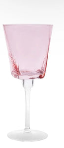 Vivience pink hammered stemware s/6