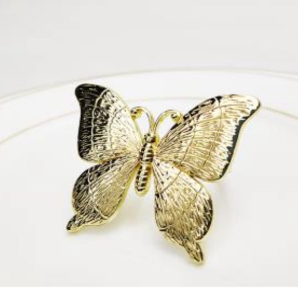 Butterfly napkin rings s/4