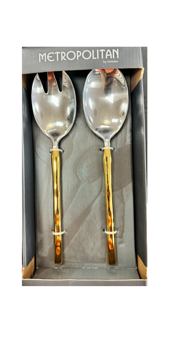 Flamingo gold salad servers #821