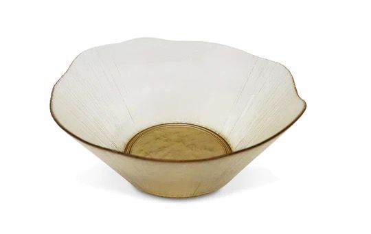 Gold salad bowl #7363