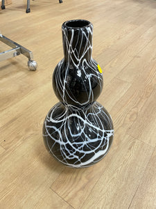 Black and white tall vase